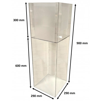 Bac de fouille carre transparent en Plexi avec les dimensions