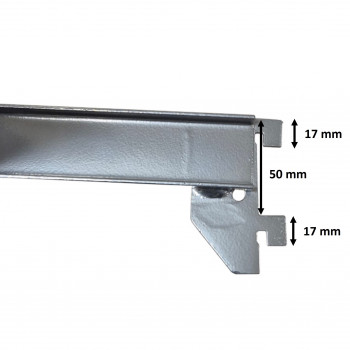 Dimensions accroche barre de charge déportée pas de 50 et de 25 mm -