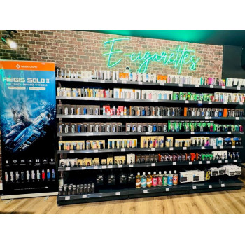 Magasin de e-cigarette présentoir anthracite